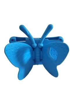 Blue Butterfly Kids iPad Case with Built-In Stand